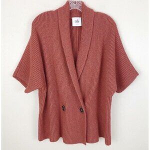 Cabi Oversized Double Breasted Knit Sweater Cardigan Jacket Dolman Pink Sz S